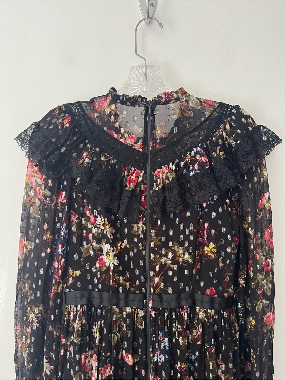 Needle & Thread Cosmic Forest Floral Lace Maxi Dress Gown Peasant Cottagecore 2 - Picture 9 of 15
